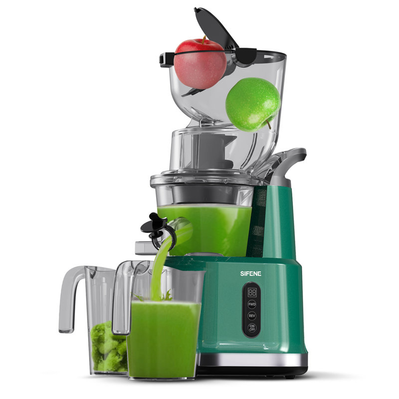 SiFENE Cold Press Juicer, 83mm Wide Mouth, High Yield, BPA-Free, Green