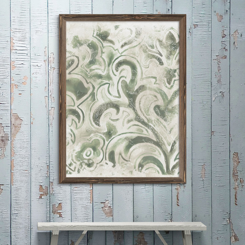 « antique tile iv » par paul cezanne-image-cadre de dessin, H 38 po x l 28 po x P 1,25 po, Espresso Framed Canvas