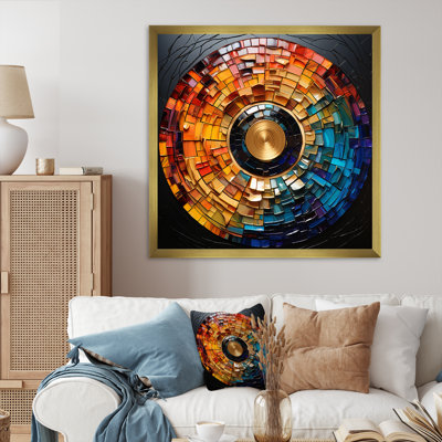 Colourful Vinyl Record Vinyl Mosaic II On Canvas Print