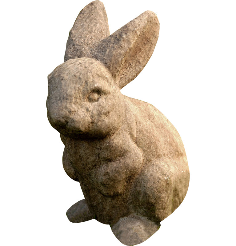 Rabbit Ears Up Statue, English Moss