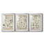 ABSTRACT Series CMV III - Impression encadrée sur mesure de qualité supérieure - 3 pièces-831867536-831867540