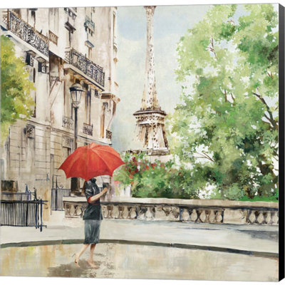 «Paris Walk» par Allison Pearce - reproduction d'art sur toile tendue