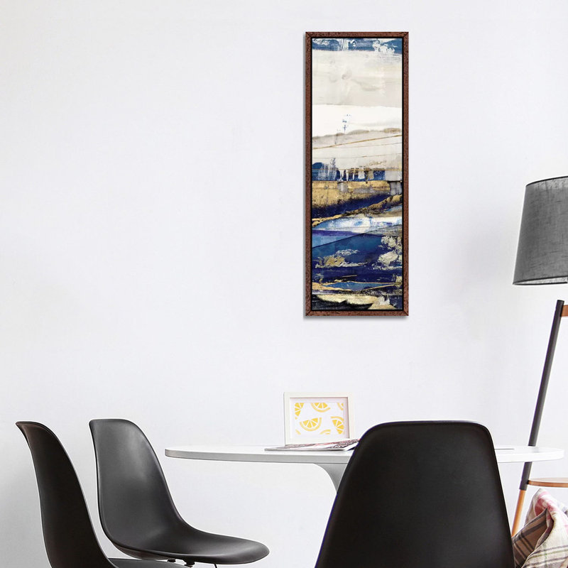 Ultramarine II by Isabelle Z - Panoramic Print on Canvas, 121.92 cm H x 40.64 cm W, Classic Brown Wood Framed