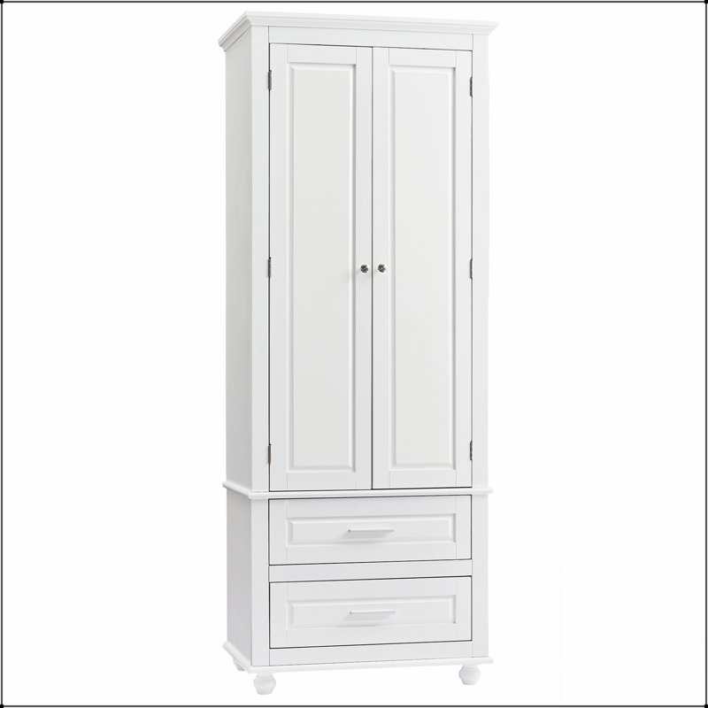 Tall Storage Cabinet With Two Drawers For Bathroom Or Office, Maximizing Space And Organizational Efficiency