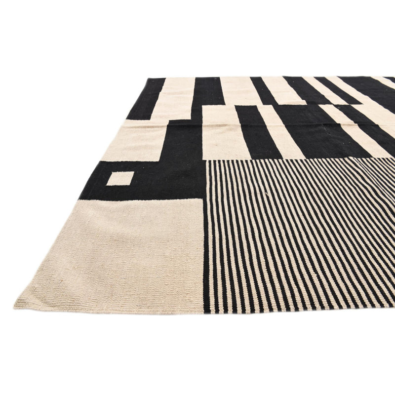 Tapis noir et blanc Noe