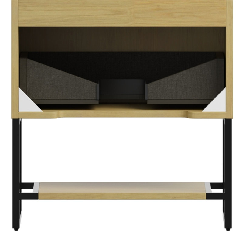 Armoire autoportante en contreplaqué Yolan 30 po sans cuve, couleur grain de bois chêne Corolla