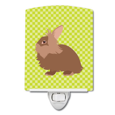 Éclairage de nuit en céramique de lapin lionhead