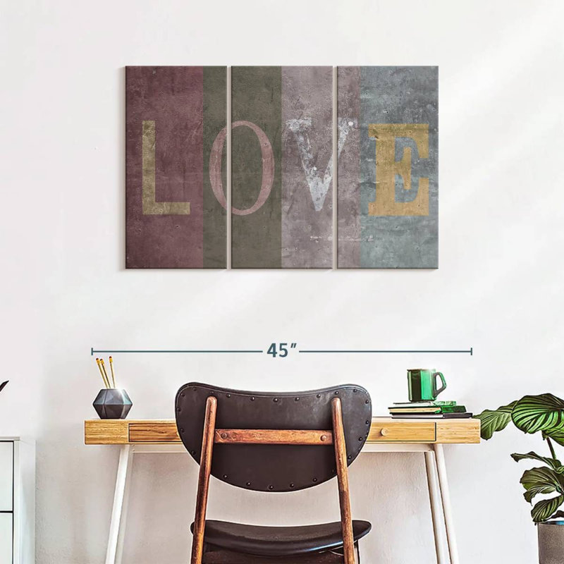 Impression sur toile, "Love sign", H 38 po x l 24 po x P 1,25 po