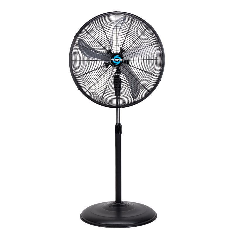 Tornado - Ventilateur sur pied oscillant en métal haute vitesse de 20 pouces - Utilisation commerciale, industrielle - 3 vitesses - Cordon de 1/6 HP 6,6 pi 5000 CFM - Homologué UL