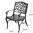 Arm Chair  2  - Classic Scroll Design And Floral Accents Rust- Aluminium Frame 26.21" W X 21.7" D 34.79" H Assembly Needed Of 2 Traditional With Graceful Scroll, Pattern, Legs Cast Aluminum 26.21"W