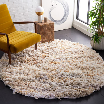Adalbern Shag Hand Loomed Performance Rug