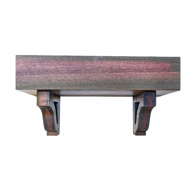 Poplar Floating Shelves W/Corbels, 10" H x 58" W x 4" D
