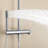 Modern 10" Wall Mounted Exposed Rainfall Shower System with Height Adjustable Handheld Shower and Rotatable Shower Head-129184332