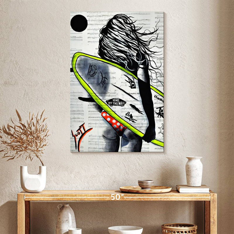Senne The Beach Is Calling Surfer, 39" H x 26" W