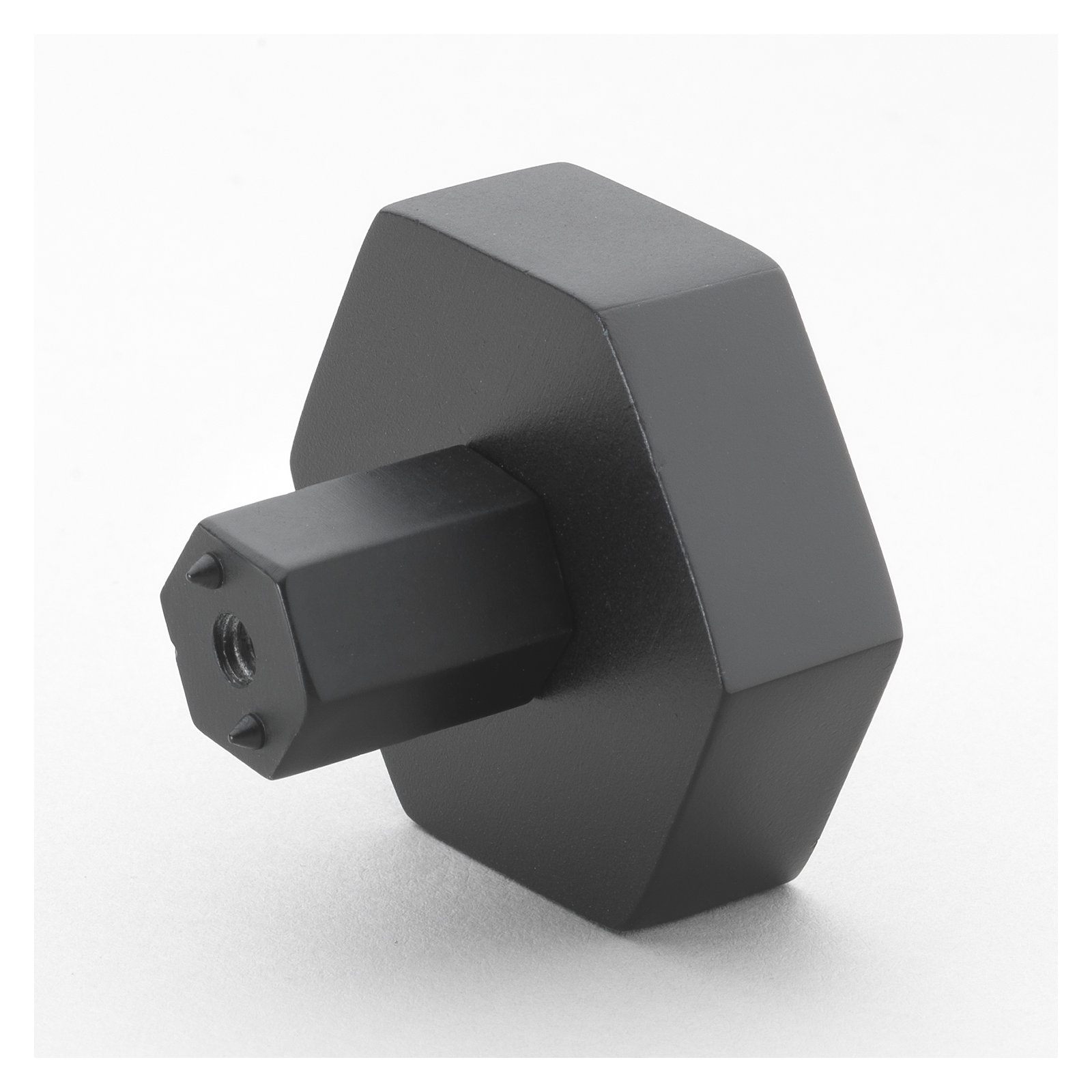 1 1/2" Length Geometric Knob Multipack, Matte Black