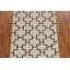 Tapis beige / noir en laine noué à la main de conception unique 4 pi 6 po x 6 pi 7 po