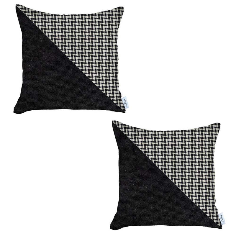Reversible Throw Pillow, Black