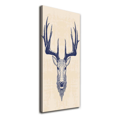 Deer's Head - Wrapped Canvas Print