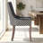 Chic Mid-Century Dining Chair Set(Set Of 2) - High Back Support, Solid Wood Frame, Bronze Accents-1431293418