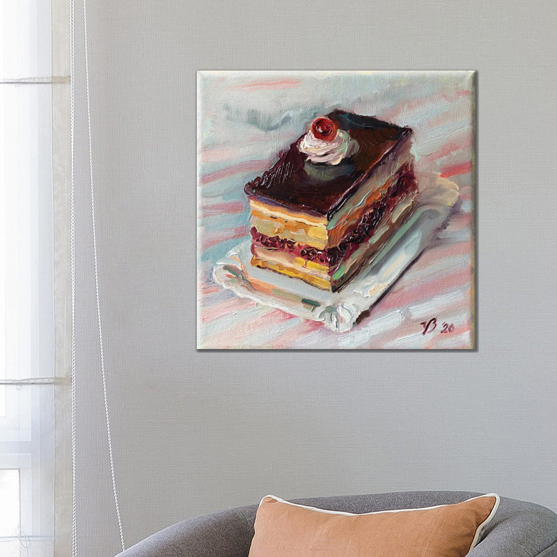 Cherry Pie by Katharina Valeeva - Wrapped Canvas Painting, 66.04 cm H x 66.04 cm W x 1.91 cm D