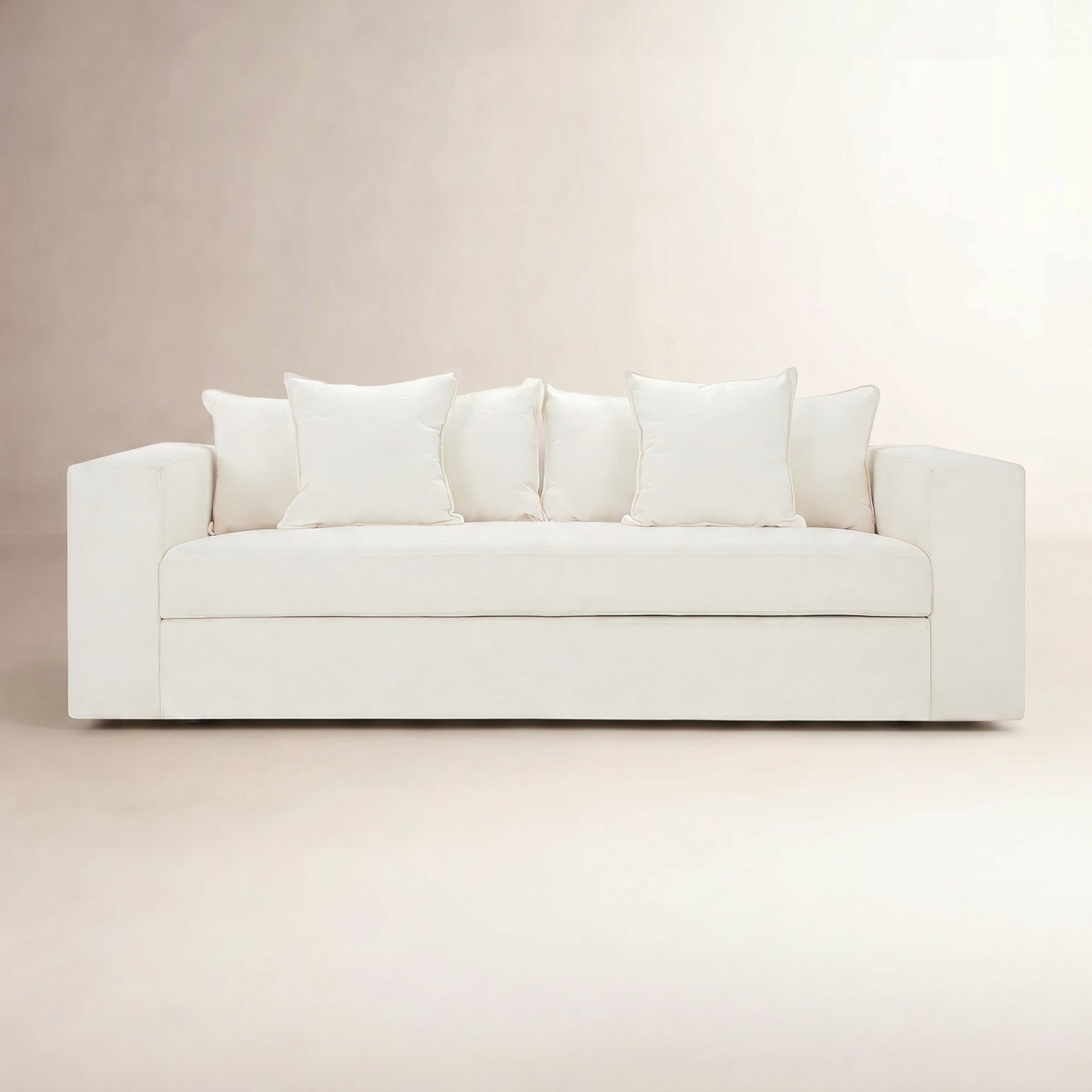 Kiran Sleeper Sofa, White Velvet