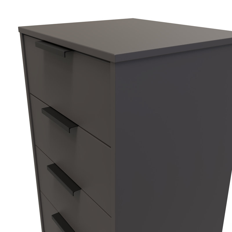 Fully Assembled Heda 5 - Drawer Chest of Drawers, Graphite
