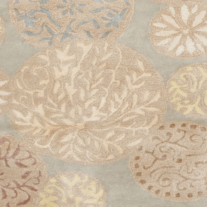Tapis floral en laine et viscose touffeté à la main Coreatha Martha Stewart, Rectangle 2 pi 6 po x 4 pi 3 po