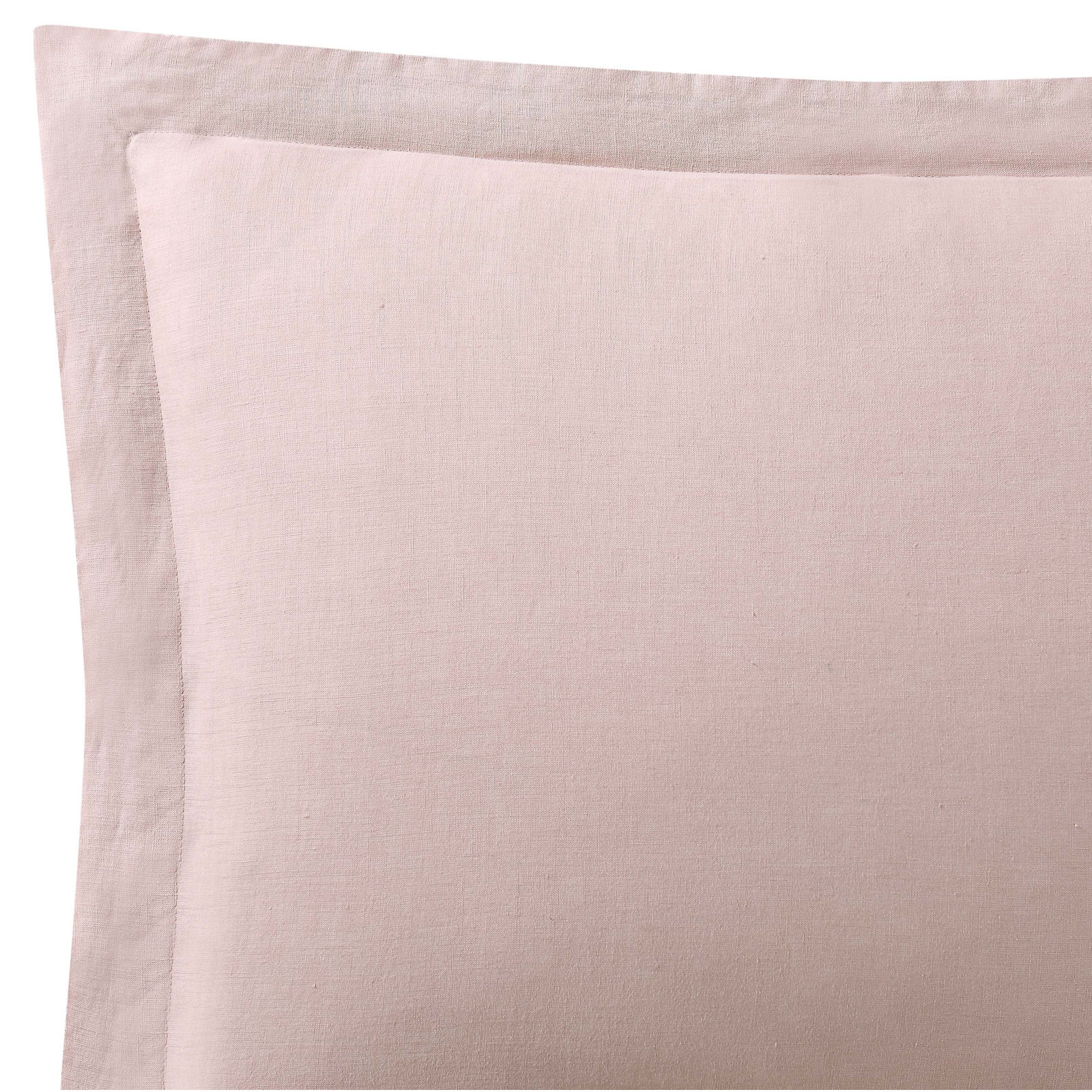 Nena Linen Percale Duvet Cover Set, Blush, King