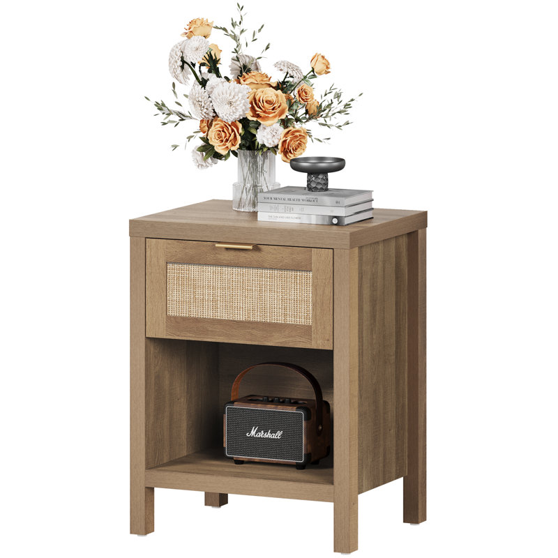 Beason 19.7 " W Nightstand, Caramel Oak