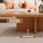 Brown Solid Wood Rectangular Coffee Table-1471183971