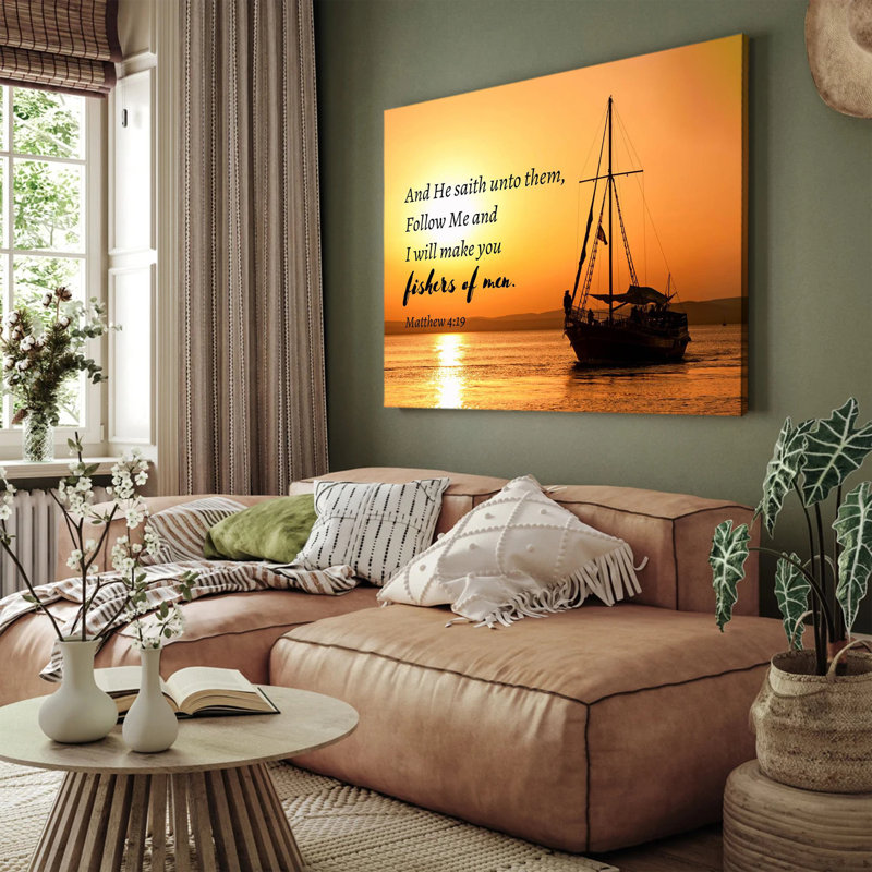 Suivez-moi et je vous ferai un cadeau de missionnaire pêcheur, 24x36inch