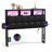 Upholstered Storage Headboard With Built-In Charging Station, LED Light Strip, Hidden Drawer And Shelf – Tufted Button Design-785386325