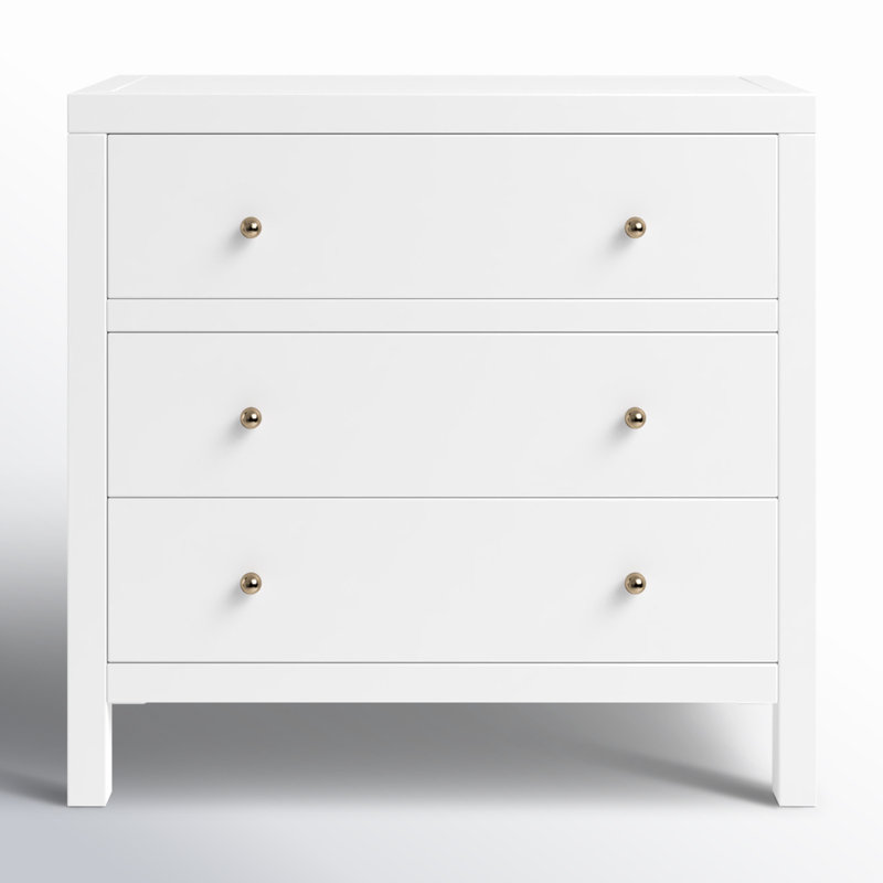 Nora 3-Drawer Chest, Smooth White