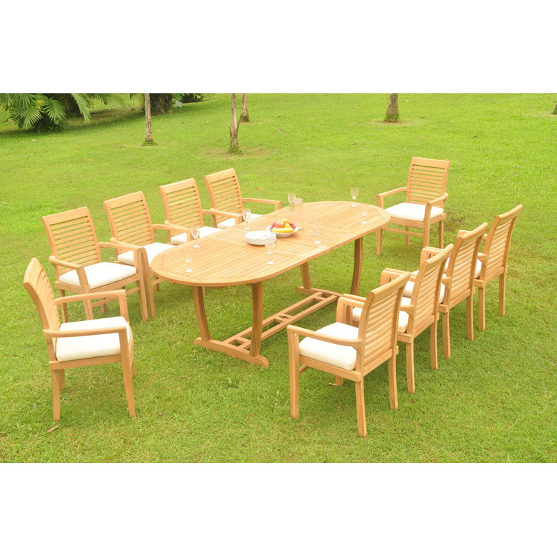 Ensemble de salle à manger 10 personnes Fargo, H 29,5 po x L 94 po x l 42,5 po, 10