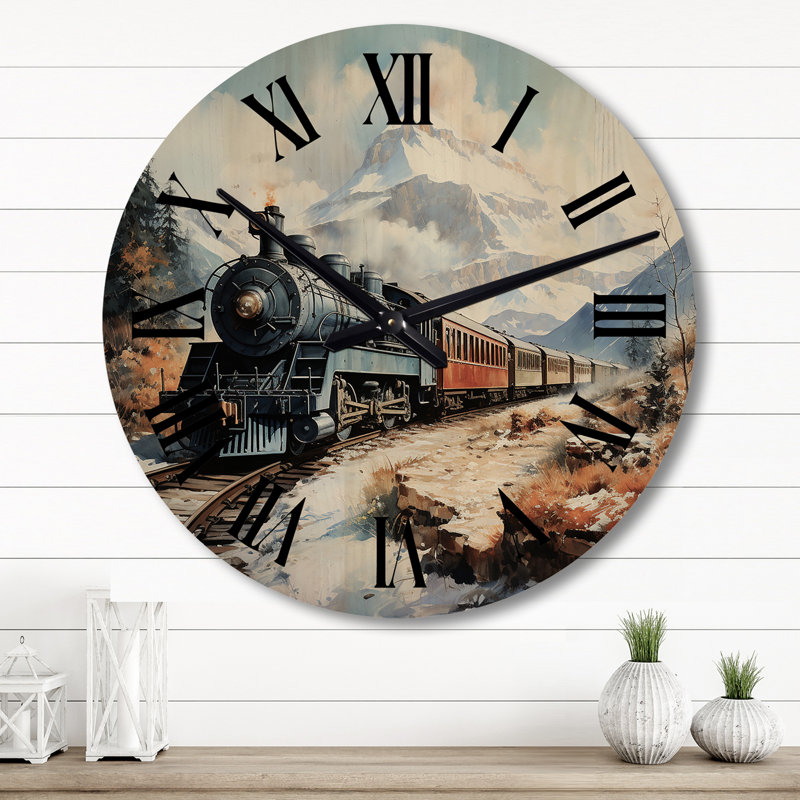 Horloge murale en bois massif Keum, Grand