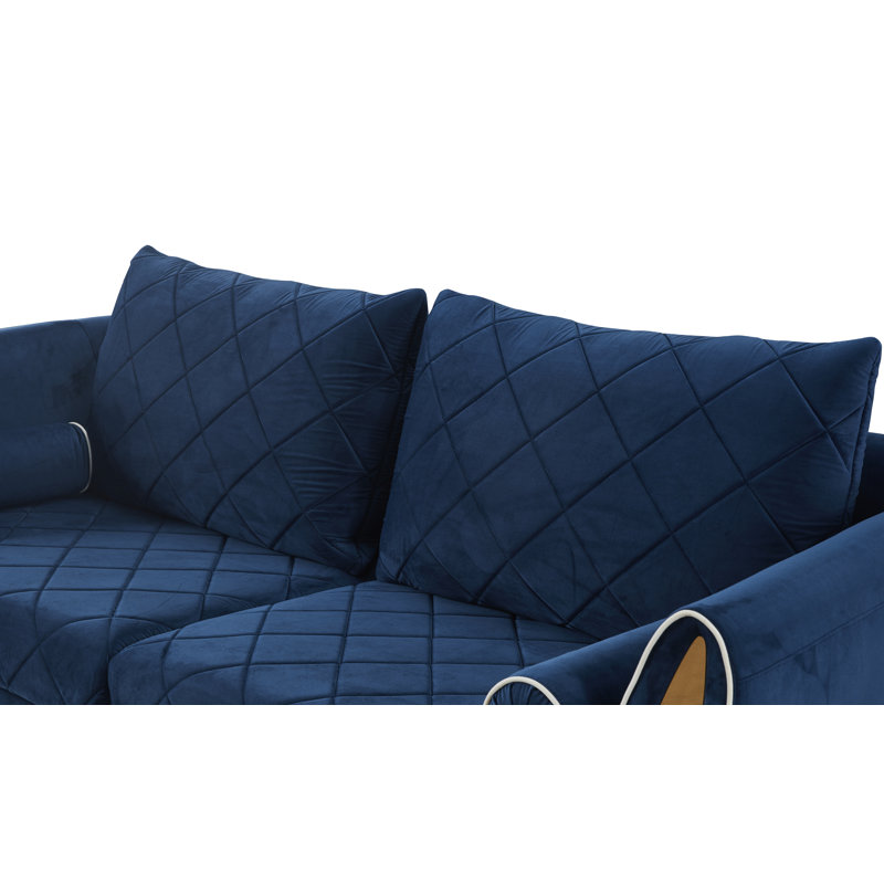 Sipario Vita Velvet Sofa, Blue