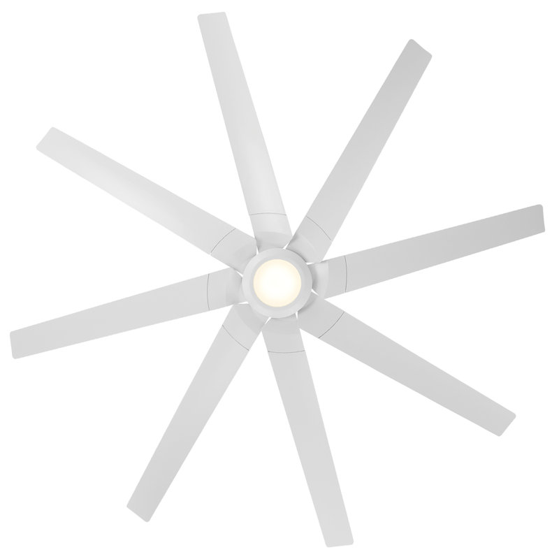 Roboto XL Indoor/Outdoor 8-Blade Smart Ceiling Fan 70" with 3000 LED Light Kit and Remote Control, Works With Alexa and iOS or Android App