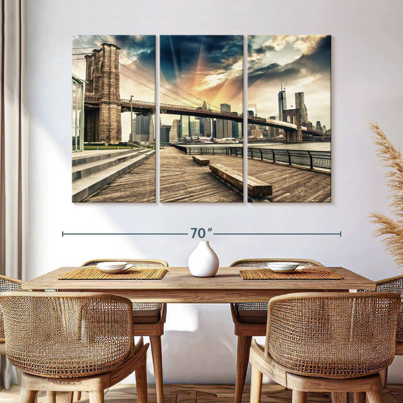 Lilie Dramatic Brooklyn Bridge, 42" H x 65" W