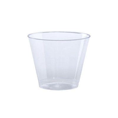 Gobelets 9 oz en plastique transparent - Gobelets jetables transparents pour whisky, cocktails, jus, fêtes, mariages et événements (36)