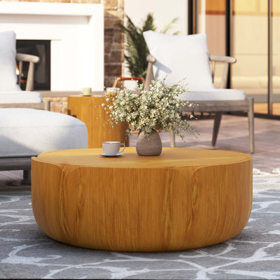 Modern MGO (Magnesium Oxide) Round Waterproof Coffee Table