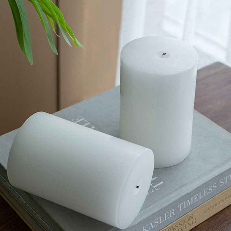2PK Unscented Soy Wax Candle, White