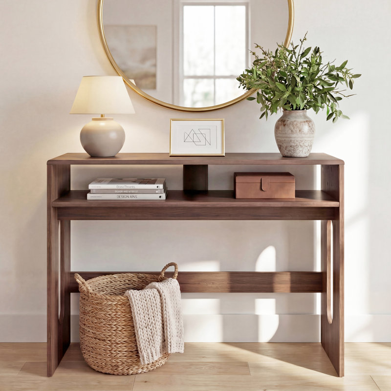 Rodney 40" Console Table with Open Storage, Entryway & Sofa Table for Living Room, Hallway, Foyer