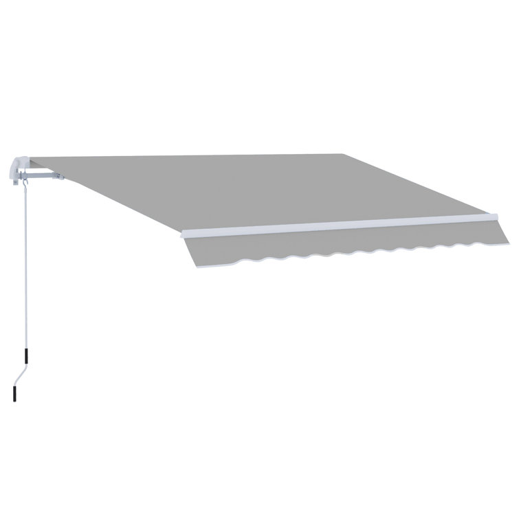 Dakota Fields 295cm W x 200cm D Gray Cover Retractable Patio Awning