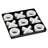 Jeu de tic tac toe noir avec pièces blanches