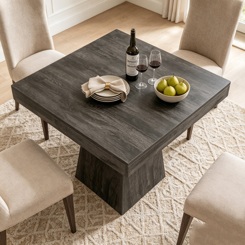 Table de salle à manger de ferme 31,5 "avec base piédestal