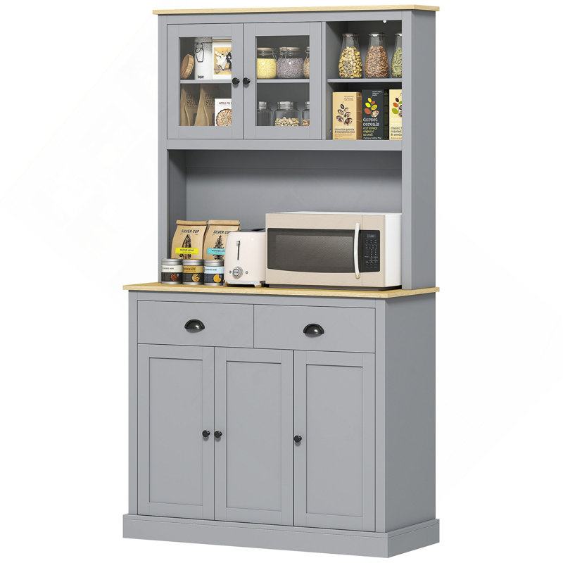 71" Tall Pantry Cabinet Freestanding Kitchen Cabinet