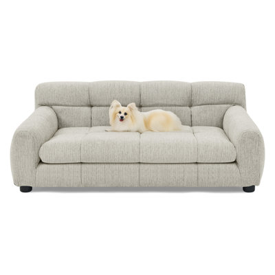 Modern Pet Sofa With Backrest And Armrests For Small And Medium Dogs And Cats,linen Upholstery.
