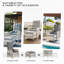 Outdoor Recline Wicker Chairs & Footstool with Cushions (set of 5) -562992613
