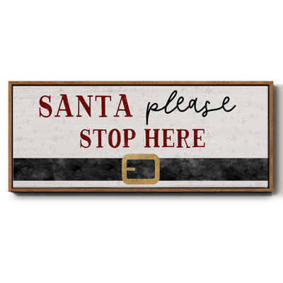Santa Stop - toile encadrée