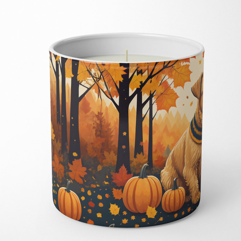 Bougie parfumée Pumpkin Spice avec support en céramique